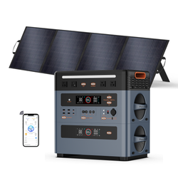 1872Wh LiFePO4 with BP2400 Expansion with 200W Solar Panel Battery, Portable Power Station for Home, Camping & RVs
