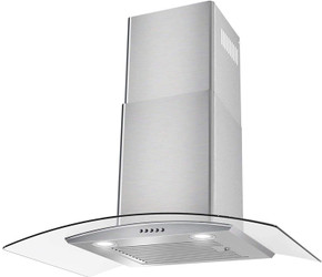 Range Hood 30 Inch, Tieasy Wall Mount Kitchen Hood with Ducted/Ductless Convertible Duct, Stainless Steel Chimney,Baffle Filter