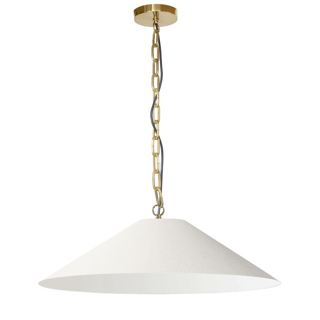 1 Light Incandescent Pendant, Aged Brass with Cream Shade     (PSY-L-AGB-720)