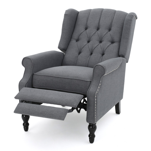 Wesley Charcoal Fabric Recliner