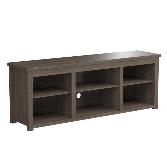 Kilead Farmhouse TV Stand for up to 80" TVs - 65" Engineered Wood Framed Media Console with Open Storage in Modern Espresso Finish