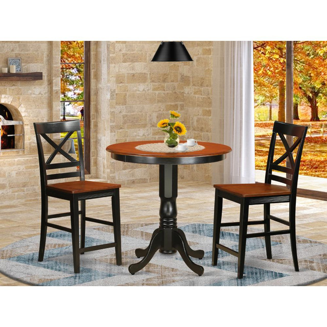3  Pc  Dining  counter  height  set-pub  Table  and  2  Kitchen  bar  stool