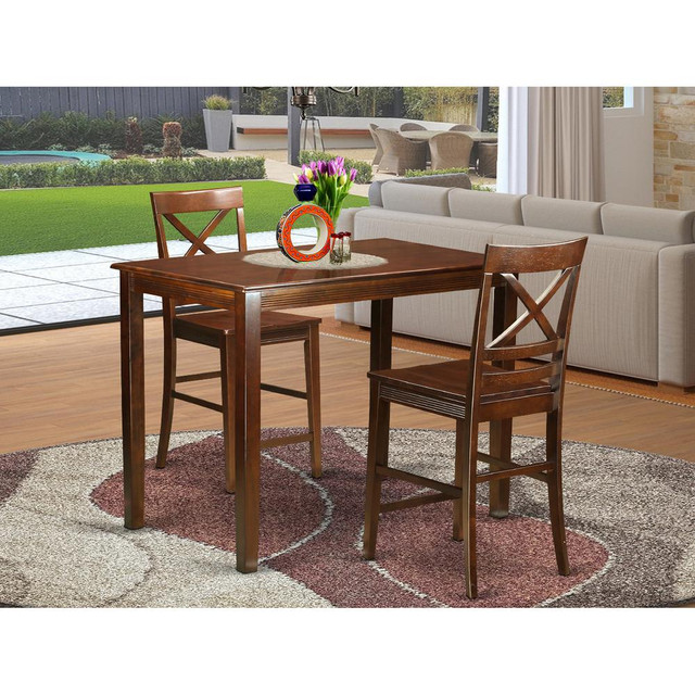 3  Pc  Dining  counter  height  set-  high  Table  and  2  Dining  Chairs.
