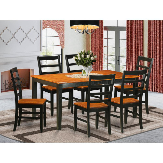 7  PC  Table  set-Dining  Table  and  6  Dining  Chairs