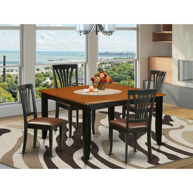 5PC  Dining  room  set-Dining  Table  and  4  Wood  Dining  Chairs