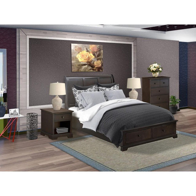 Cordova 4-Piece Queen Size Bed Set Contains a Queen Size Bed