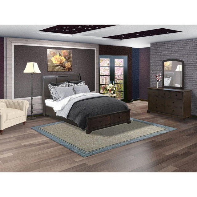 Cordova 3-PC Bedroom Set Contains a Platform Bed