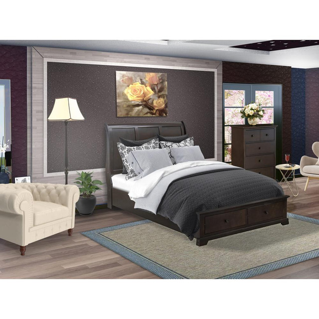 Cordova 2-Piece Queen Size Bed Set Consists of a Modern Queen Platform Bed