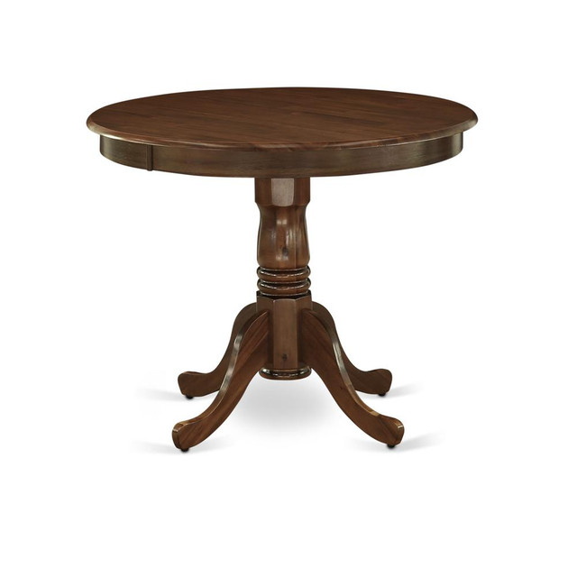 5 Piece Kitchen Table Set Contains a Round Dining Table with Pedestal