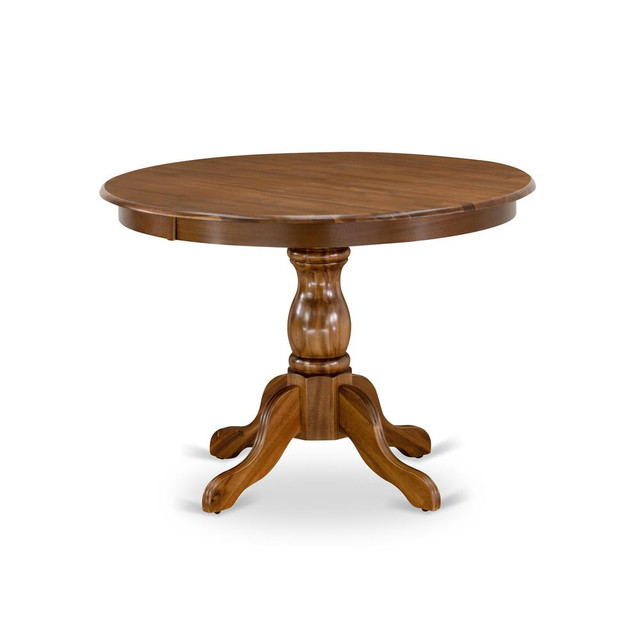 5 Piece Dining Room Set Consists of a Round Solid Wood Table