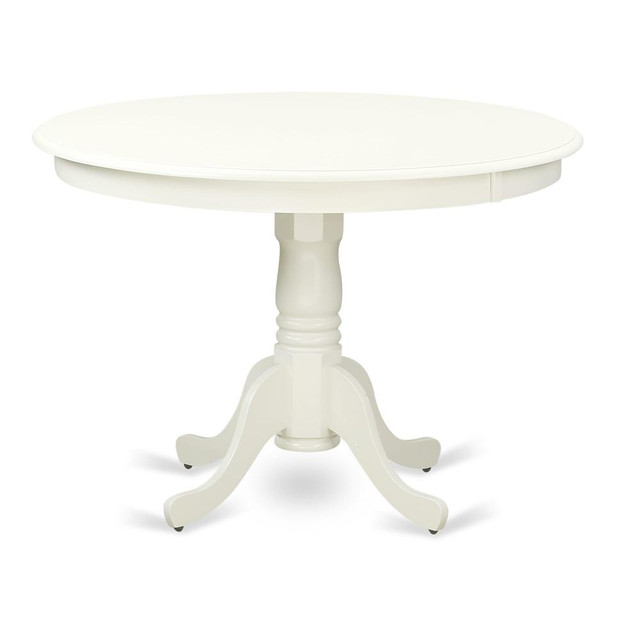 5 Piece Dining Table Set Consists of a Round Kitchen Table with Pedestal