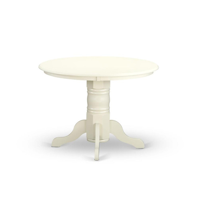 3 Piece Kitchen Table Set Consists of a Round Dining Table with Pedestal