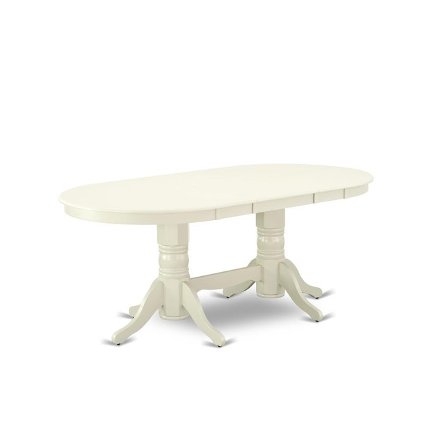 7 Piece Dining Set Consists of an Oval Kitchen Table with Butterfly Leaf