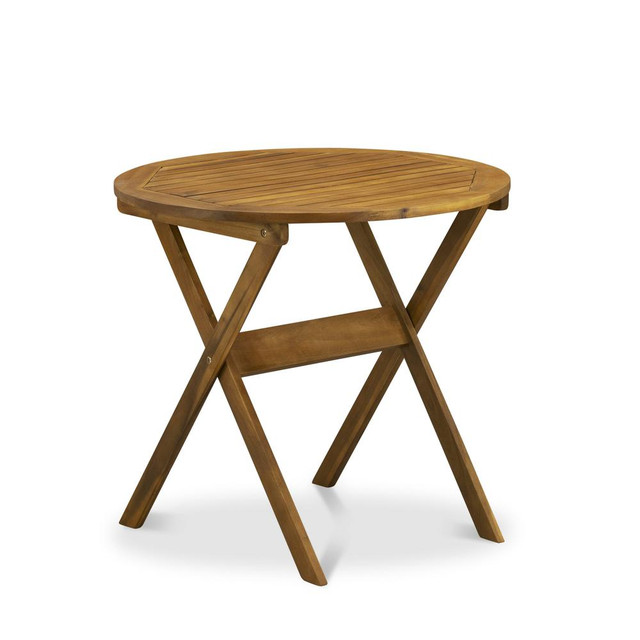 3 Piece Outdoor Bistro Set Consist of a Round Acacia Coffee Table