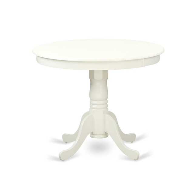 5 Piece Dining Set Contains a Round Kitchen Table with Pedestal