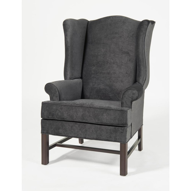 Chippendale Wing Chair - Elizabeth Charcoal