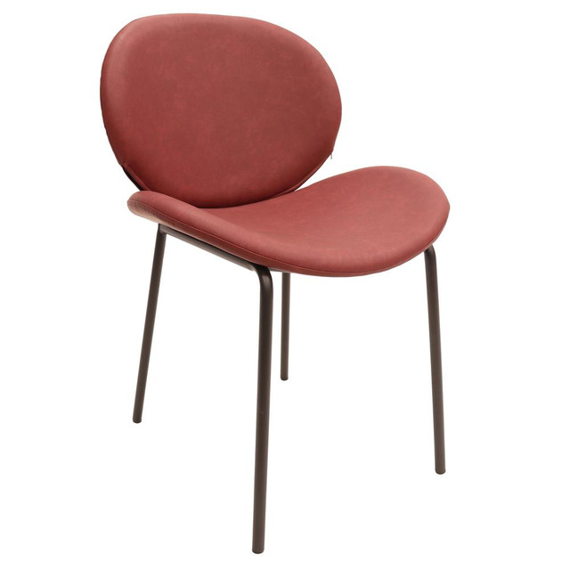 Dining Side Chair with Upholstered Faux Leather Seat