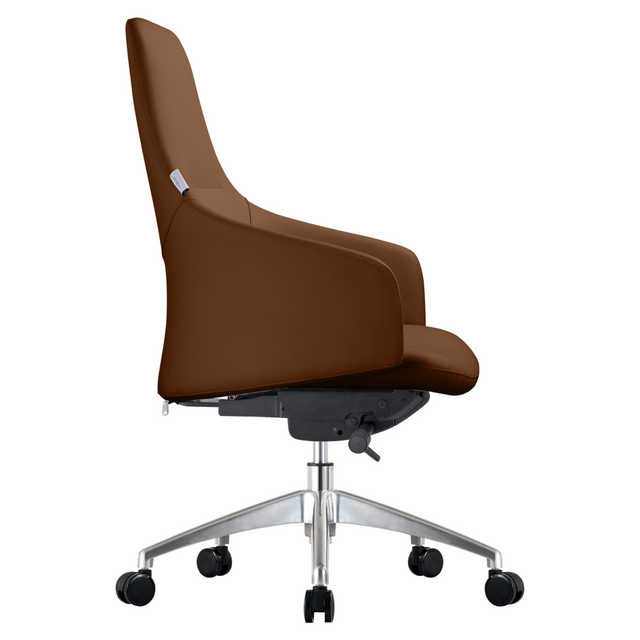 Celeste Series Office Chair in Dark Brown Leather