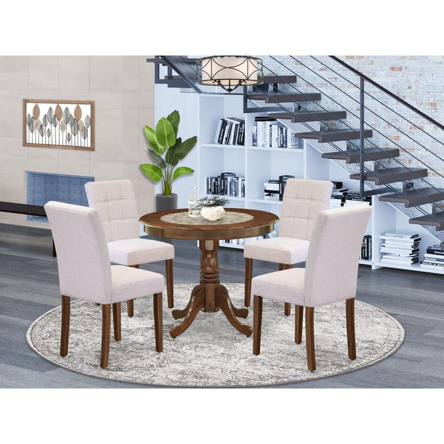 5 Piece Mid Century Modern Dining Table Set consists A Modern Kitchen Table