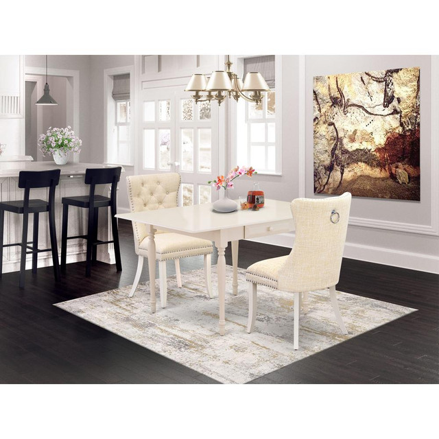 3 Piece Dining Room Furniture Set Contains a Rectangle Kitchen Table