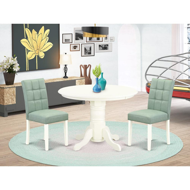 3 Piece Mid Century Modern Dining Table Set