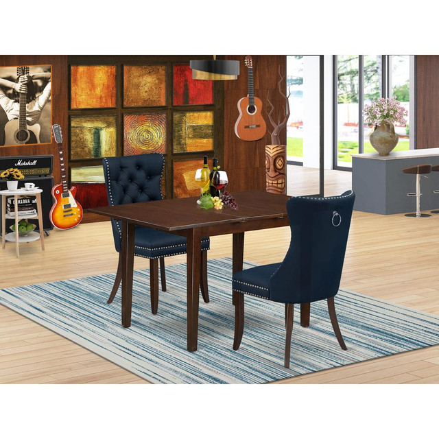 3 Piece Kitchen Table Set Consists of a Rectangle Dining Table