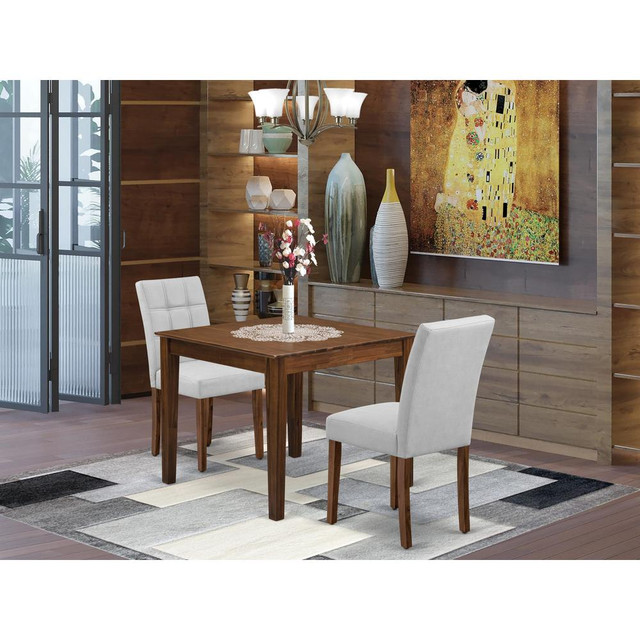 3 Piece Dining Room Table Set consists A Wooden Table