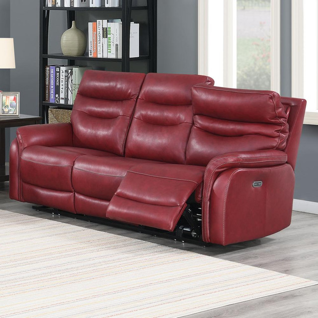 Fortuna Power Recliner Sofa - Dark Red