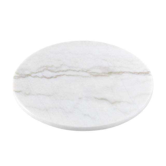 Arken Round White Marble Lazy Susan