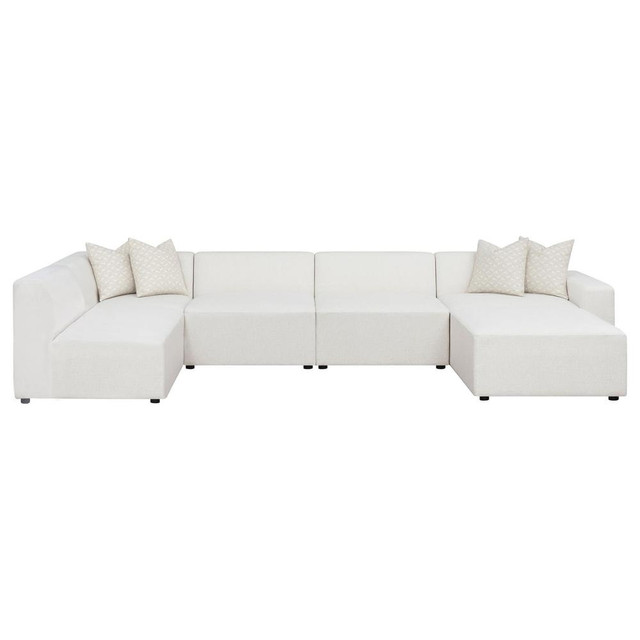 Freddie 6-piece Upholstered Modular Sectional Pearl