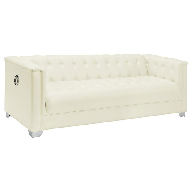 Chaviano 4-piece Upholstered Tufted Sofa Set Pearl White