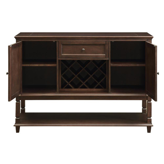 Parkins Server with  Lower Shelf Rustic Espresso