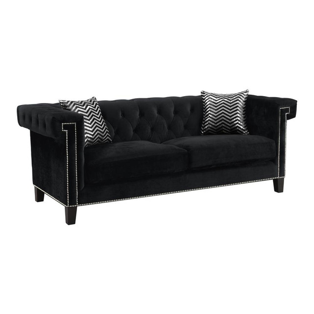 Reventlow Tufted Sofa Black