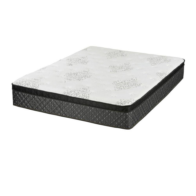 Aspen 12.5" Full Mattress White and Black