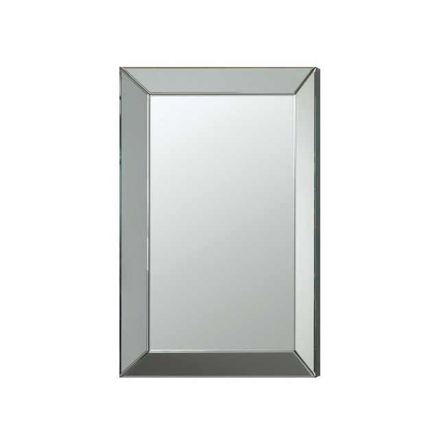 Pinciotti Rectangular Beveled Wall Mirror Silver