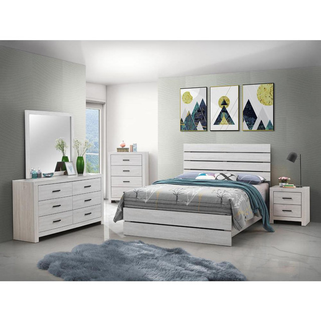 Brantford 5-piece Eastern King Panel Bedroom Set Coastal White