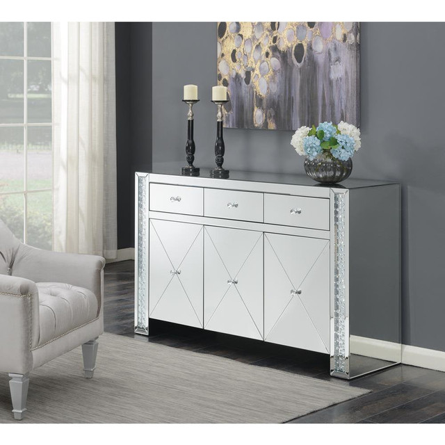 Maya 3-drawer Accent Cabinet Silver