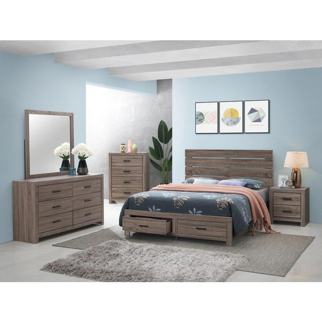 Brantford 4-piece Queen Storage Bedroom Set Barrel Oak