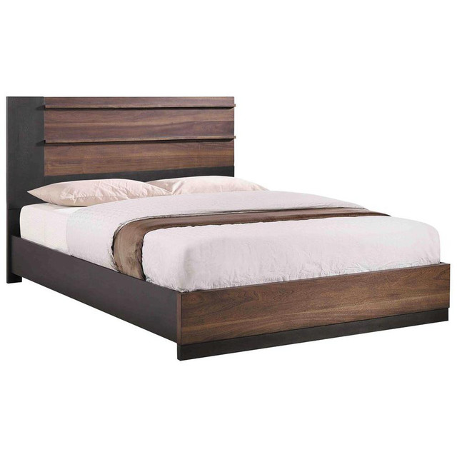 Azalia 5-piece California King Rectangular Bedroom Set Black and Walnut