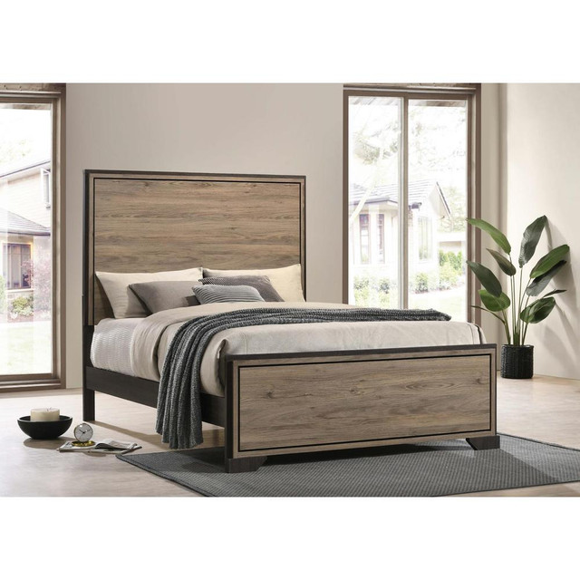 Baker Panel California King Bed Brown and Light Taupe