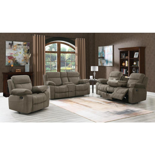 Myleene Upholstered Tufted Living Room Set Mocha