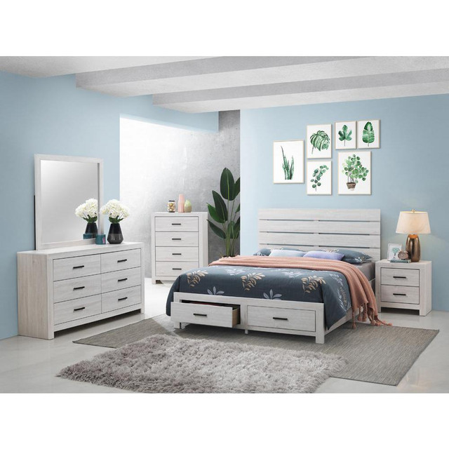 Brantford 5-piece Queen Storage Bedroom Set Coastal White