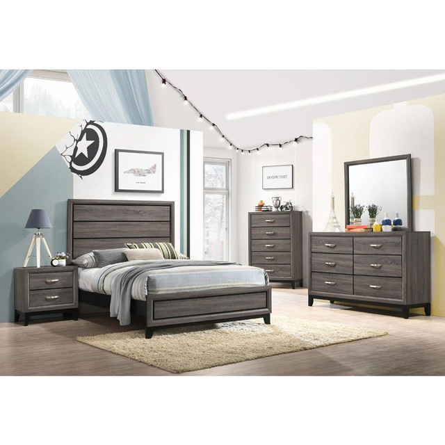 Watson 5-piece Full Panel Bedroom Set Grey Oak