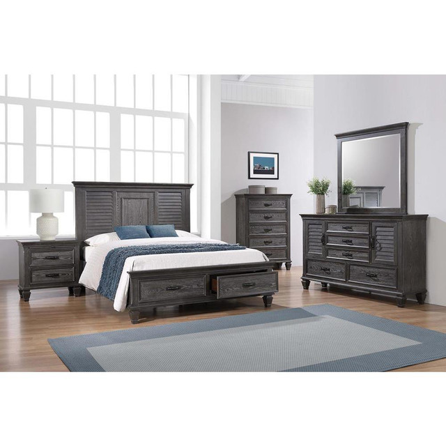 Franco 5-piece Queen Storage Bedroom Set Weathered Sage