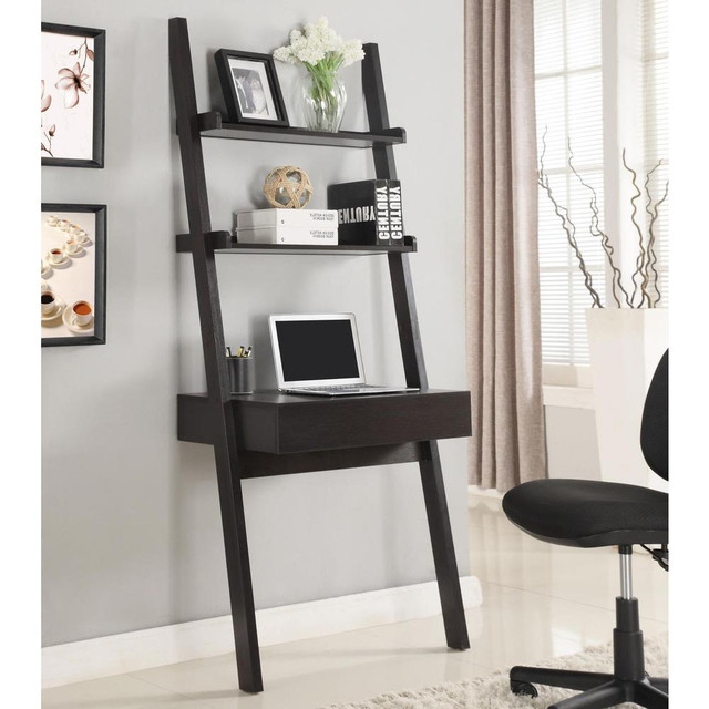 Colella 2-shelf Writing Ladder Desk Cappuccino