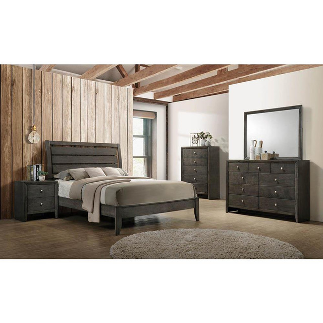 Serenity 4-piece Queen Sleigh Bedroom Set Mod Grey