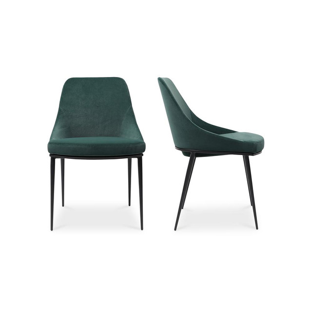 Sedona Dining Chair Green Velvet-Set Of Two