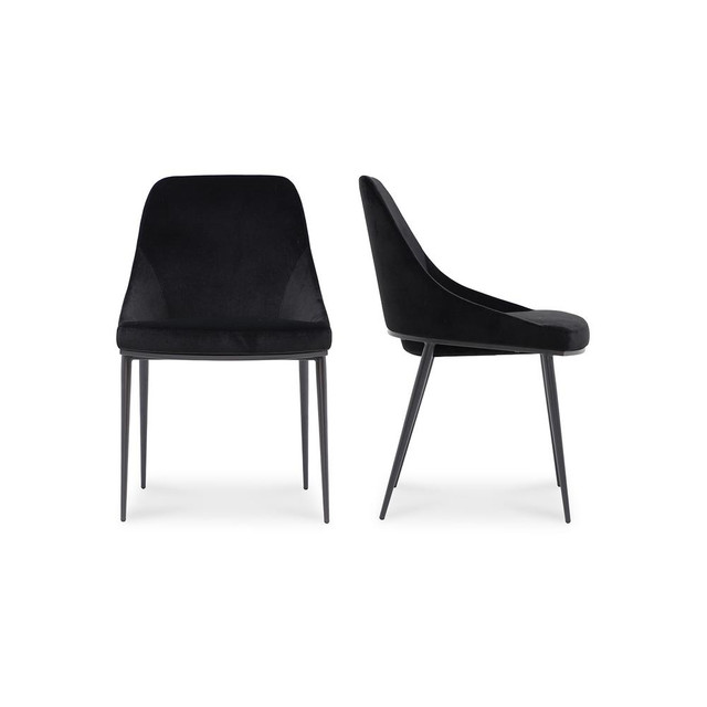 Sedona Dining Chair Shadowed Black Velvet-Set Of Two