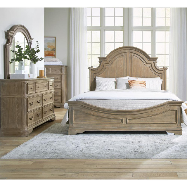 Magnolia Manor King Panel Bed, Dresser & Mirror, Chest