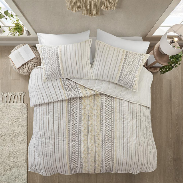 Cotton 3 Piece Coverlet Set